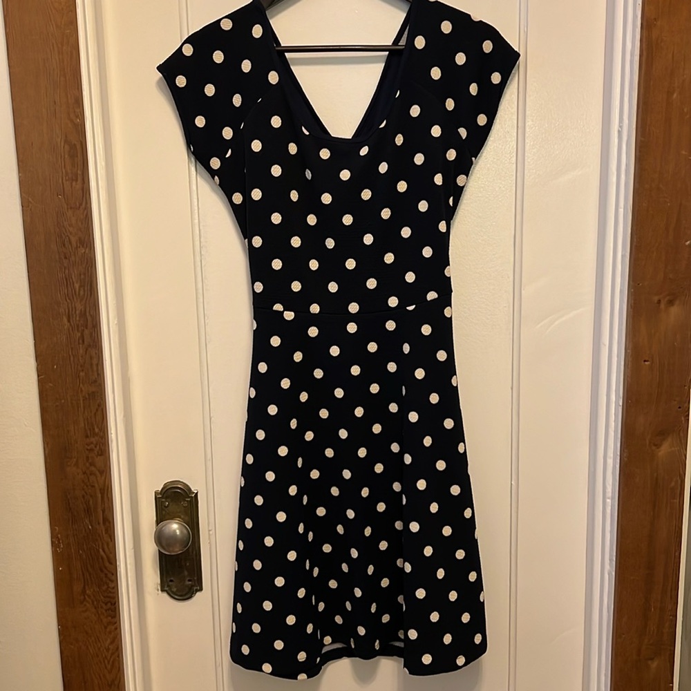 Gilli Polka Dot Dress - Navy - size Medium